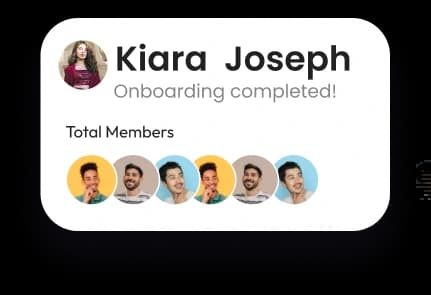 Kiara Joseph onboarding completed